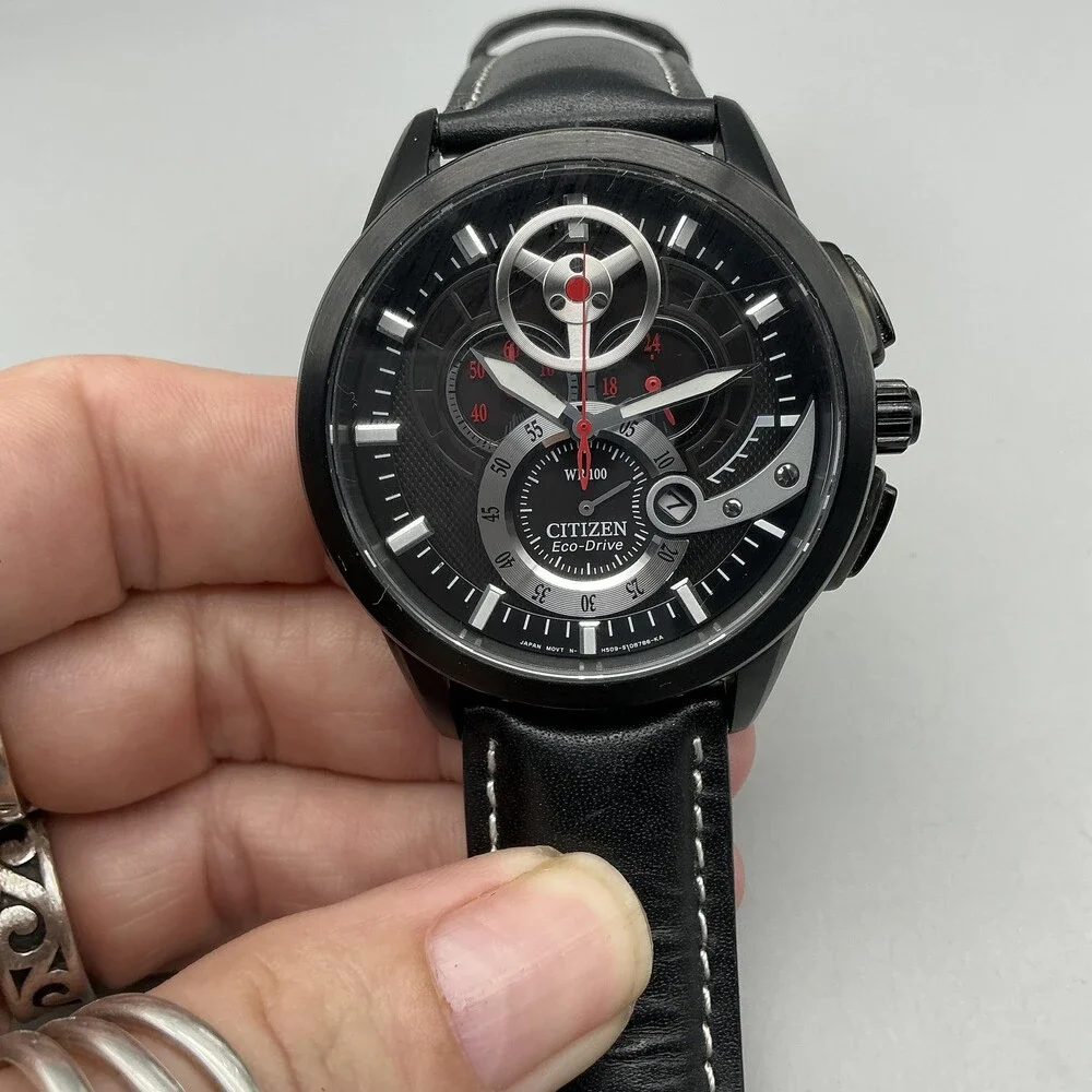 Citizen Eco-Drive H509-S074690 Mens Watch 44mm Black Dial Chronograph Date